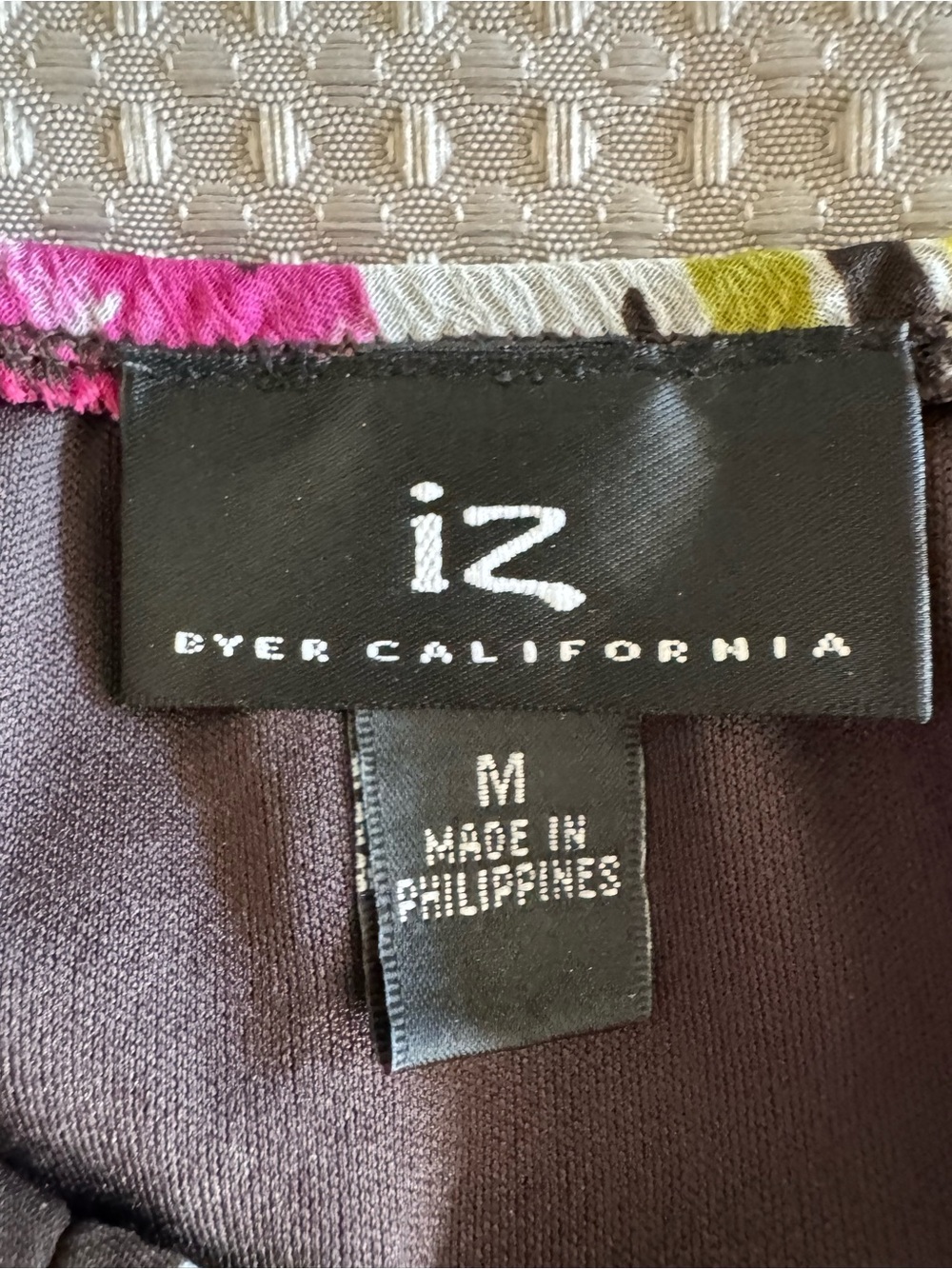 Byer California Floral Halter Tank - Pink, Yellow & Black fun, flirty, medium - Picture 7 of 7